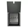 2 Gang TV Socket (Single Floor Box): Black Trim