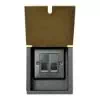 2 Gang Master Phone Socket (Single Floor Box): Black Trim