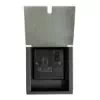 1 Gang - Single 13 Amp Switched Plug Socket : Black Trim Recessed Floor Sockets Stainless Recessed Floor Socket