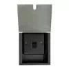 1 Gang RJ45 Cat 6 Socket : Black Trim Recessed Floor Sockets Stainless Recessed Floor RJ45 Socket