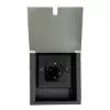 1 Gang - Single 13 Amp Unswitched Schuko Floor Socket : Black Trim