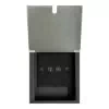 2 Gang TV Socket (Single Floor Box): Black Trim Recessed Floor Sockets Stainless Recessed Floor TV | Aerial Socket