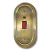 Double Plate - 1 Gang - Used for shower and cooker circuits. Switches both live and neutral poles Regal Antique Brass Cooker (45 Amp Double Pole) Switch