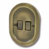 Without Neon - Fused outlet with on | off switch Regal Antique Brass Switched Fused Spur