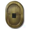 1 Gang - Single telephone extension point Regal Antique Brass Telephone Extension Socket