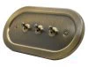3 Gang 2 Way Toggle Light Switches Regal Antique Brass Toggle (Dolly) Switch