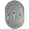 Regal Polished Chrome Round Pin Unswitched Socket (For Lighting) - 1
