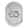 Without Neon - Fused outlet with on | off switch : Black Trim Regal Polished Chrome Switched Fused Spur