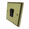 1 Gang Intermediate Light Switch : Black Trim Regency Classic Polished Brass Intermediate Light Switch