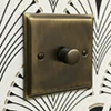 Regent Antique Brass Push Light Switch - 1