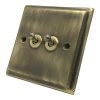 Regent Antique Brass Toggle (Dolly) Switch - 1