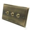 Regent Antique Brass Toggle (Dolly) Switch - 2