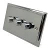 Regent Polished Chrome LED Dimmer and Push Light Switch Combination - 1