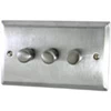 Regent Satin Chrome LED Dimmer and Push Light Switch Combination - 1