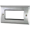 Double Module Plate - the Double Module Plate will accept up to 4 Modules Regent Satin Chrome Modular Plate