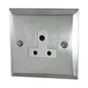 Regent Satin Chrome Round Pin Unswitched Socket (For Lighting) - 1
