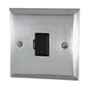 Fused outlet not switched : Black Trim Regent Satin Chrome Unswitched Fused Spur