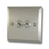 Regent Satin Nickel Toggle (Dolly) Switch - 1
