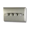 Regent Satin Nickel LED Dimmer and Push Light Switch Combination - 2