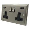More information on the Regent Satin Nickel Regent Plug Socket with USB Charging