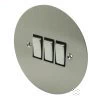 Disc Satin Stainless Light Switch - 2