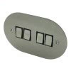 Disc Satin Stainless Light Switch - 4