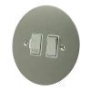 Without Neon - Fused outlet with on | off switch : White Trim Disc Satin Stainless Switched Fused Spur