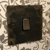 Flat Vintage Rustic Pewter Light Switch - 1
