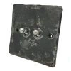 Flat Vintage Rustic Pewter Toggle (Dolly) Switch - 1