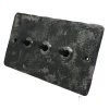 3 Gang 10 Amp 2 Way Dolly Switches - Black Switches
