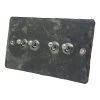 Flat Vintage Rustic Pewter Toggle (Dolly) Switch - 2
