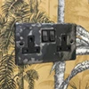 Flat Vintage Rustic Pewter Switched Plug Socket - 2