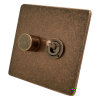 More information on the Screwless Aged Old Copper Screwless Aged Dimmer and Toggle Switch Combination