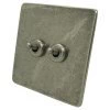 Screwless Aged Old Nickel Toggle (Dolly) Switch - 1