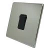 1 Gang Retractive Switch : Black Trim Contemporary Screwless Polished Chrome Retractive Switch