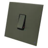 1 Gang Centre Off Retractive Switch Screwless Square Old Bronze Retractive Centre Off Switch