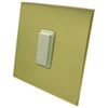 13 Amp Unswitched Fused Spur : White Trim Screwless Square Polished Brass Unswitched Fused Spur
