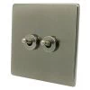 Screwless Supreme Antique Pewter Toggle (Dolly) Switch - 1