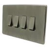 Screwless Supreme Antique Pewter Retractive Centre Off Switch - 3