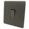 1 Gang Centre Off Retractive Switch Screwless Supreme Light Bronze Retractive Centre Off Switch