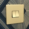 Screwless Supreme Polished Brass Retractive Centre Off Switch - 2