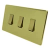 3 Gang 10 Amp 2 Way Light Switches - Double Plate