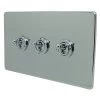Screwless Supreme Polished Chrome Toggle (Dolly) Switch - 2