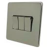 Screwless Supreme Polished Nickel Retractive Centre Off Switch - 2