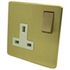 More information on the Screwless Supreme Satin Brass Screwless Supreme Switched Plug Socket