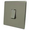 1 Gang Centre Off Retractive Switch Screwless Supreme Satin Nickel Retractive Centre Off Switch