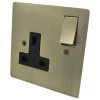 Seamless Antique Brass Switched Plug Socket - 2