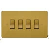 4 Gang 10 Amp 2 Way Light Switch - Double Plate