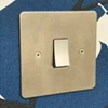 Seamless Satin Stainless Steel Light Switch - 1
