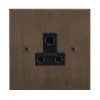 5 Amp Round Pin Plug Socket : Black Trim